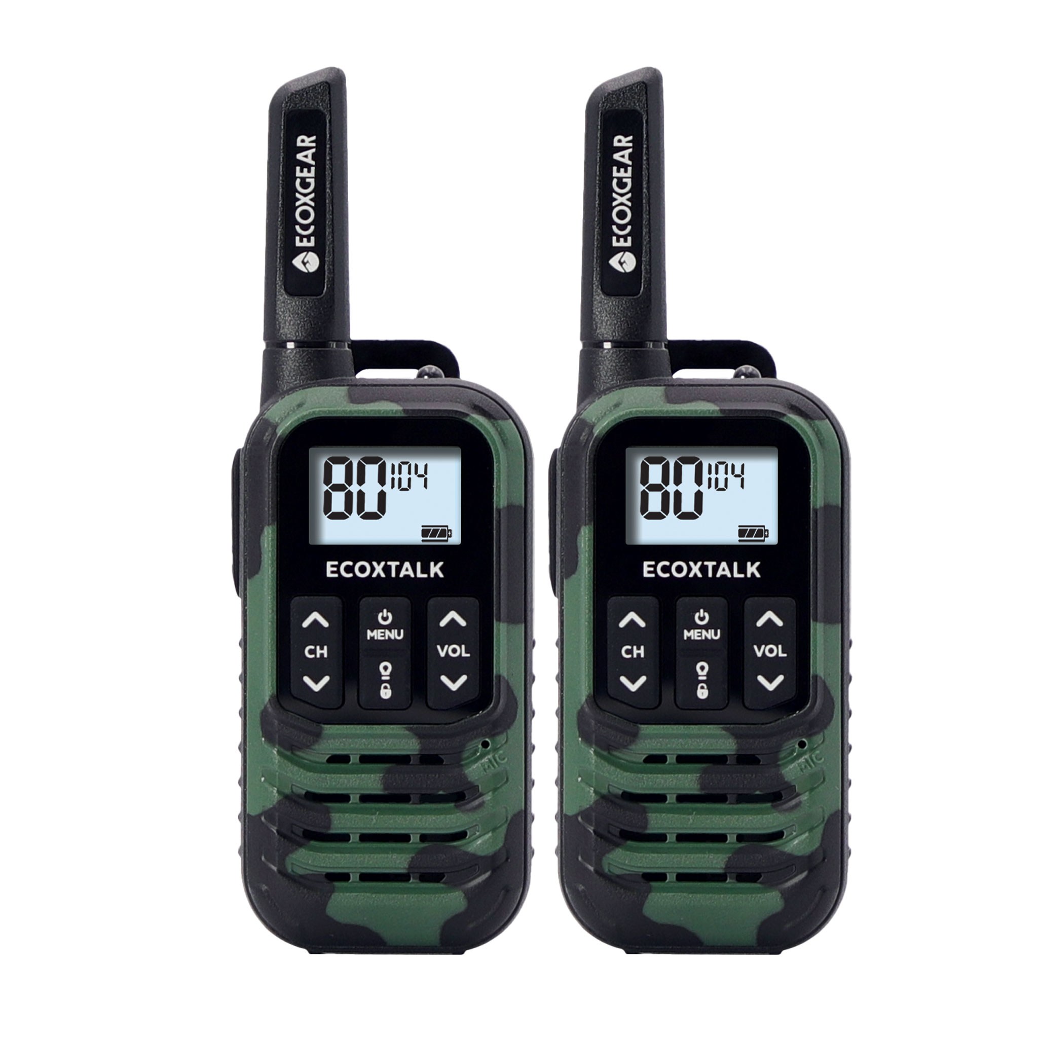 EcoXgear UHF CB 2 Pack Handheld Radio EXG50-2PKC (Camouflage)