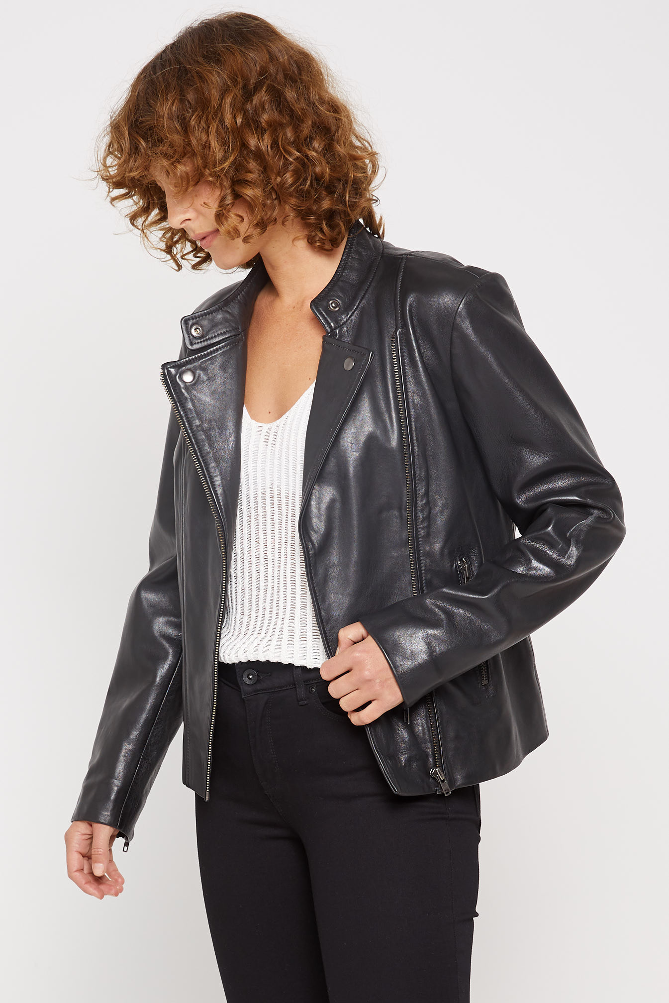 jag black leather jacket