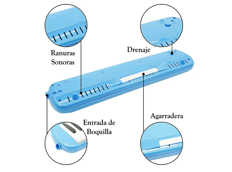 MELODICA CELESTE 3 OCTAVAS CON ESTUCHE RIGIDO