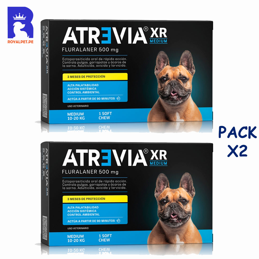 ANTIPULGAS PARA PERRO ATREVIA XR 10-20 KG PACK X2