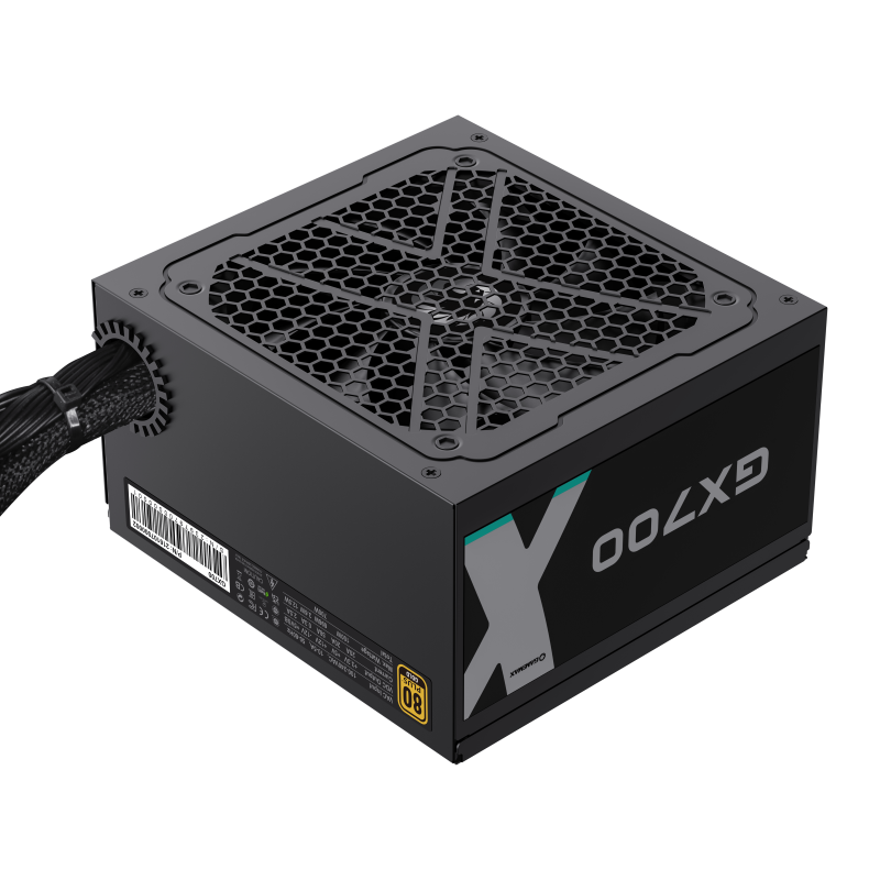GameMax GX700 700W 80+ Plus Gold Certified ATX Power Supply - High Efficiency Wired PSU for Gaming & Desktop PC - Black