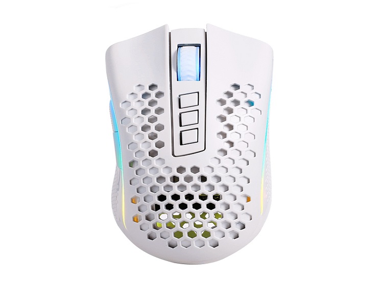 REDRAGON - MOUSE STORM PRO M808 WIRELESS RGB - BLANCO