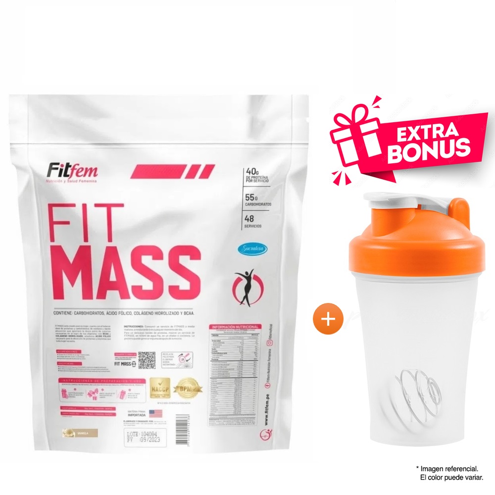 PROTEÍNA FITFEM FITMASS 5 KG CHOCOLATE + SHAKER