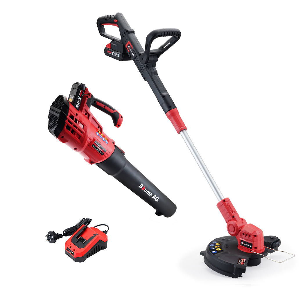 BaumrAG BAUMRAG 20V Electric Whipper Snipper & Leaf Blower Combo Kit Cordless Line Trimmer