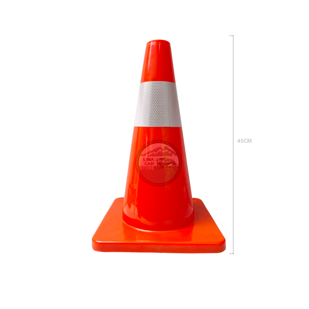 CONO DE EMERGENCIA 45 CM SEGURIDAD VIAL CINTA REFLECTIVA PVC