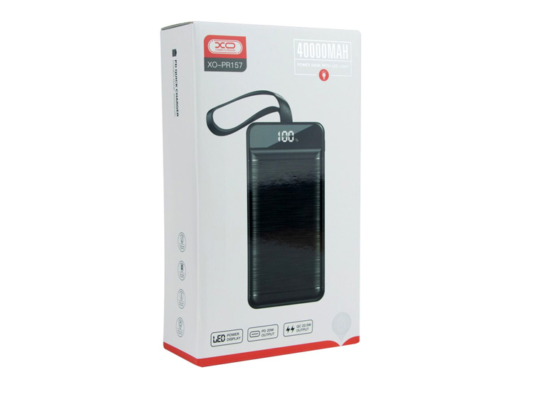 POWER BANK XO PR157 40000 MAH QC22.5W PD20W  NEGRO