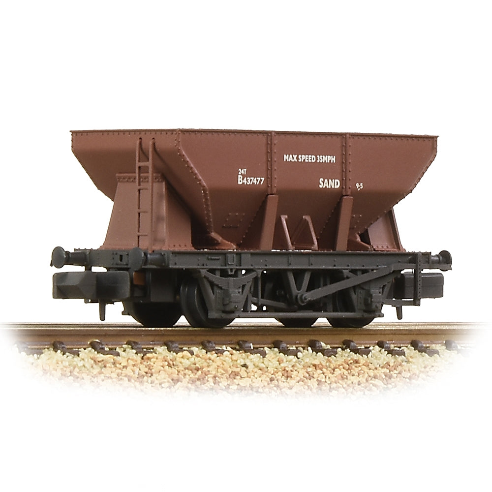 Graham Farish N 24T Iron Ore Hopper B437477 BR Bauxite (Early) Weathered