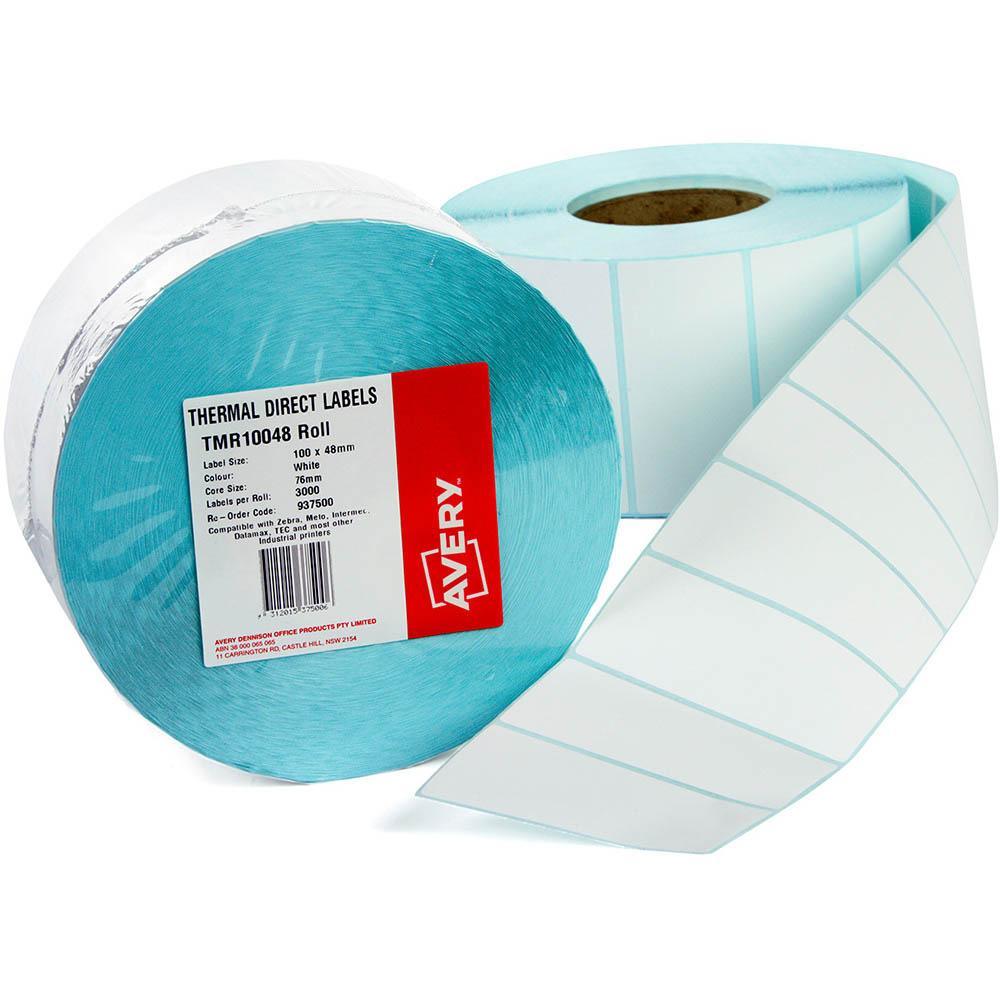 Avery 937500 Thermal Roll Label 100×48mm Pack 3000
