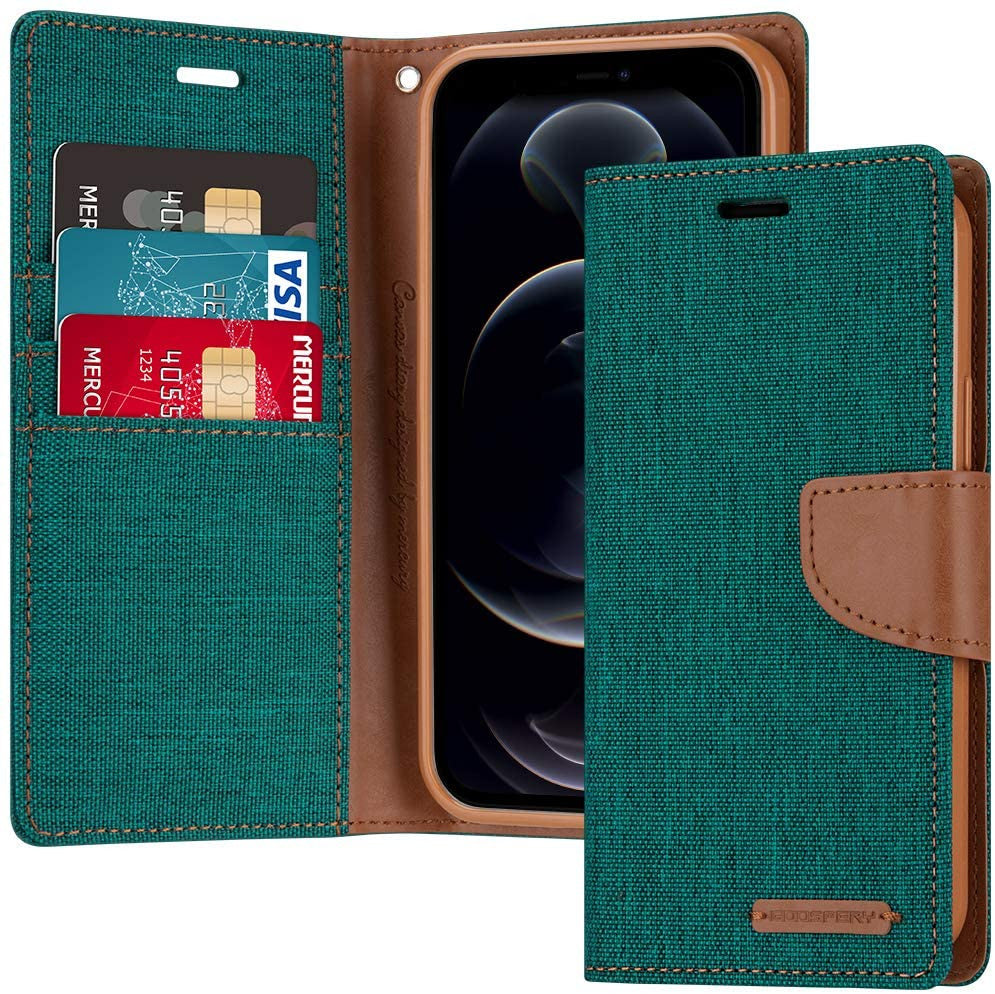 Goospery Canvas Diary for iPhone 16 Pro Max (Green)