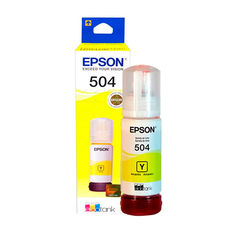 BOTELLA DE TINTA EPSON 504 COLOR AMARILLO T504420-AL