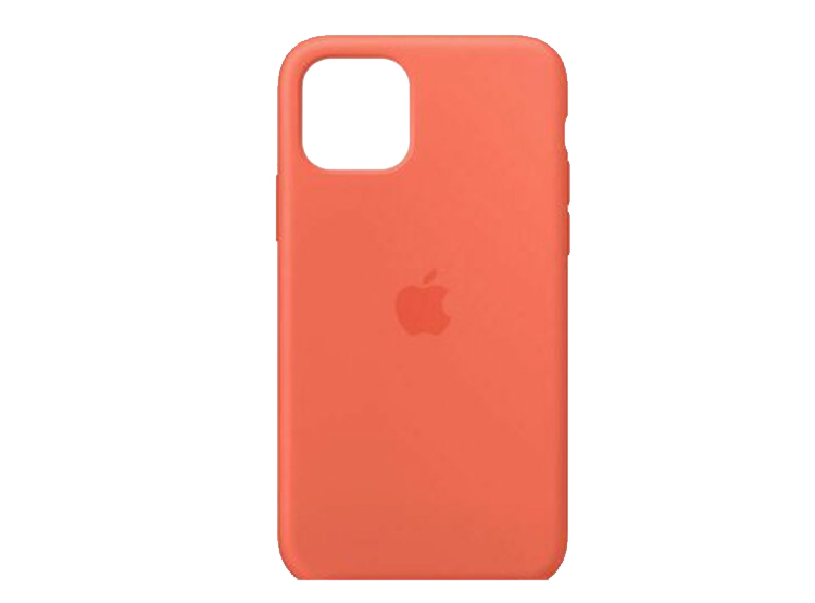 CASE SILICONA IPHONE 14  NARANJA + MICA DE VIDRIO COMPLETO