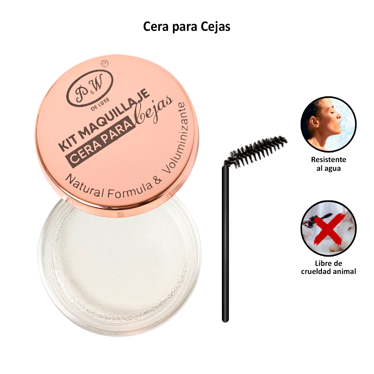 KIT CERA Y CEPILLO PARA CEJAS DELUXE