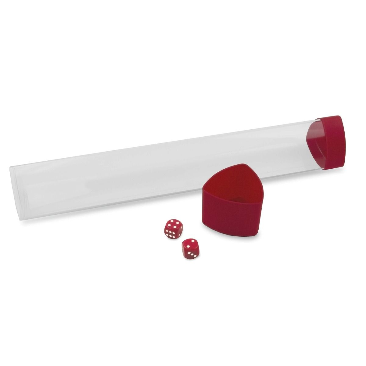 BCW Playmat Tube with Dice Cap (Red)