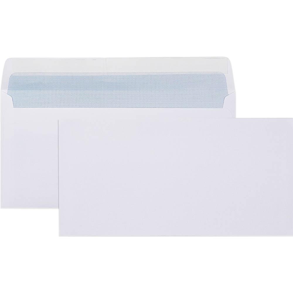 Cumberland DL Envelopes Plain Face Secretive Strip Seal 80GSM 110x220mm White Box 500