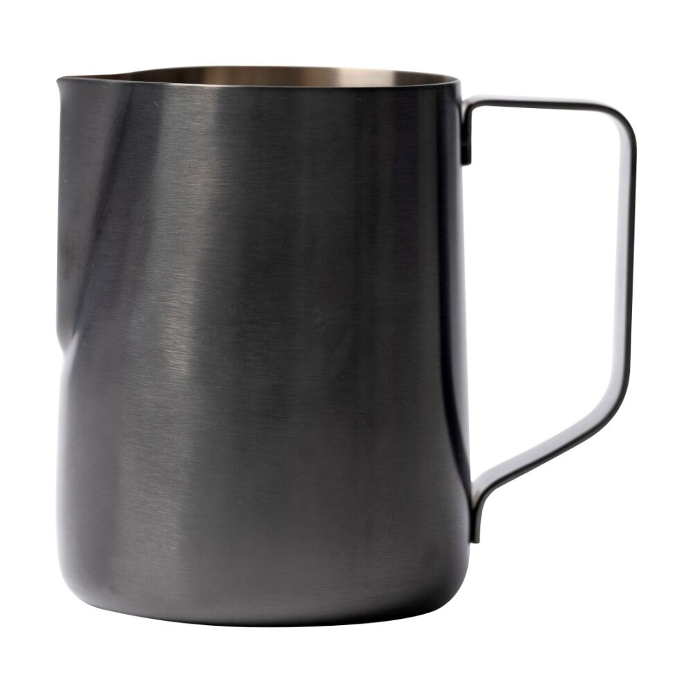 Euroline Stainless Steel PVD Milk Jug for Frothing Coffee Making 600ml (Black)