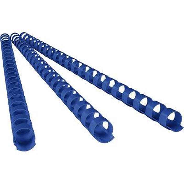 Fellowes Pack 50 Plastic Binding Combs Round 21 Loop 25mm A4 (Blue)