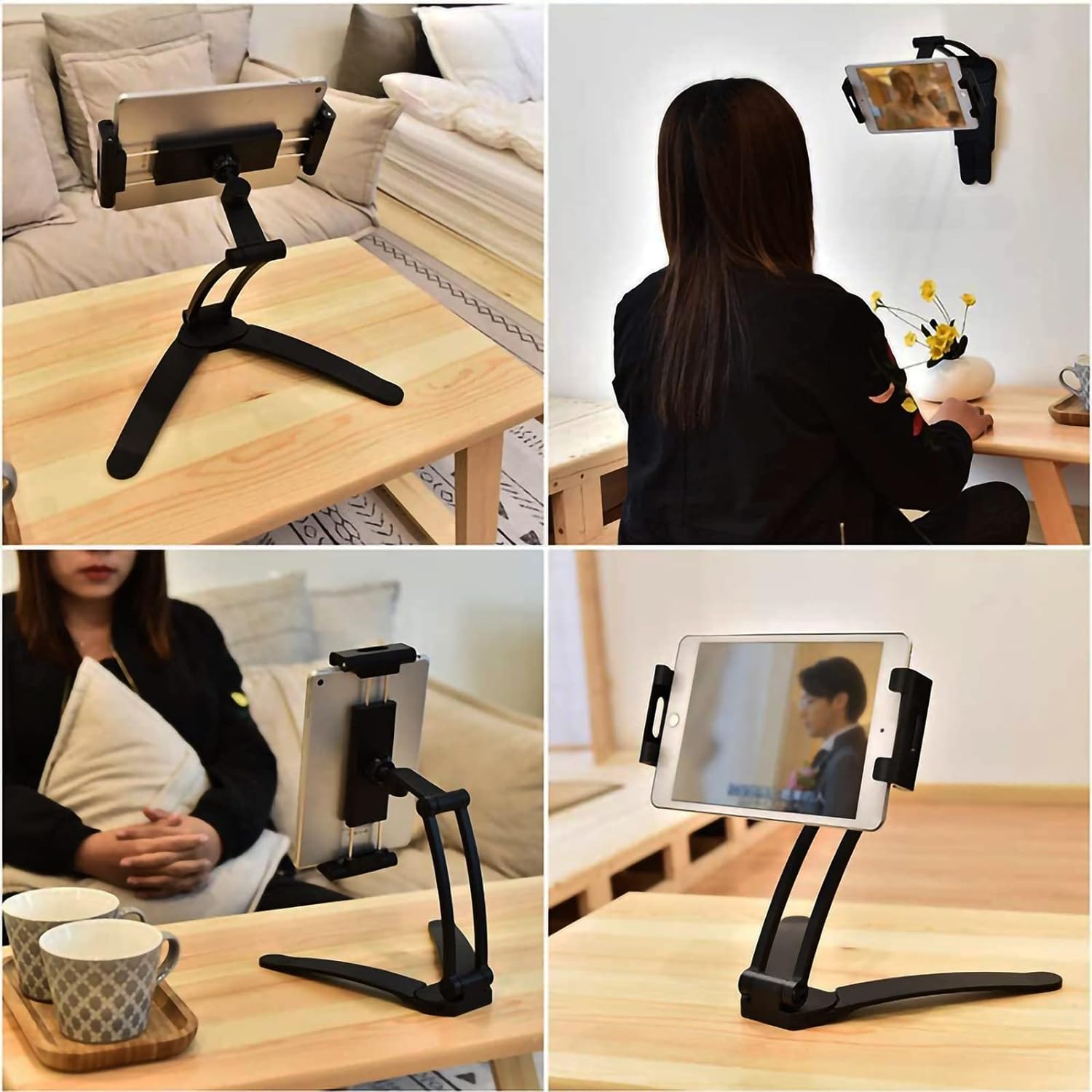 SOPORTE PARA TABLET Y CELULAR MULTIFUNCIONAL DE PARED Y MESA