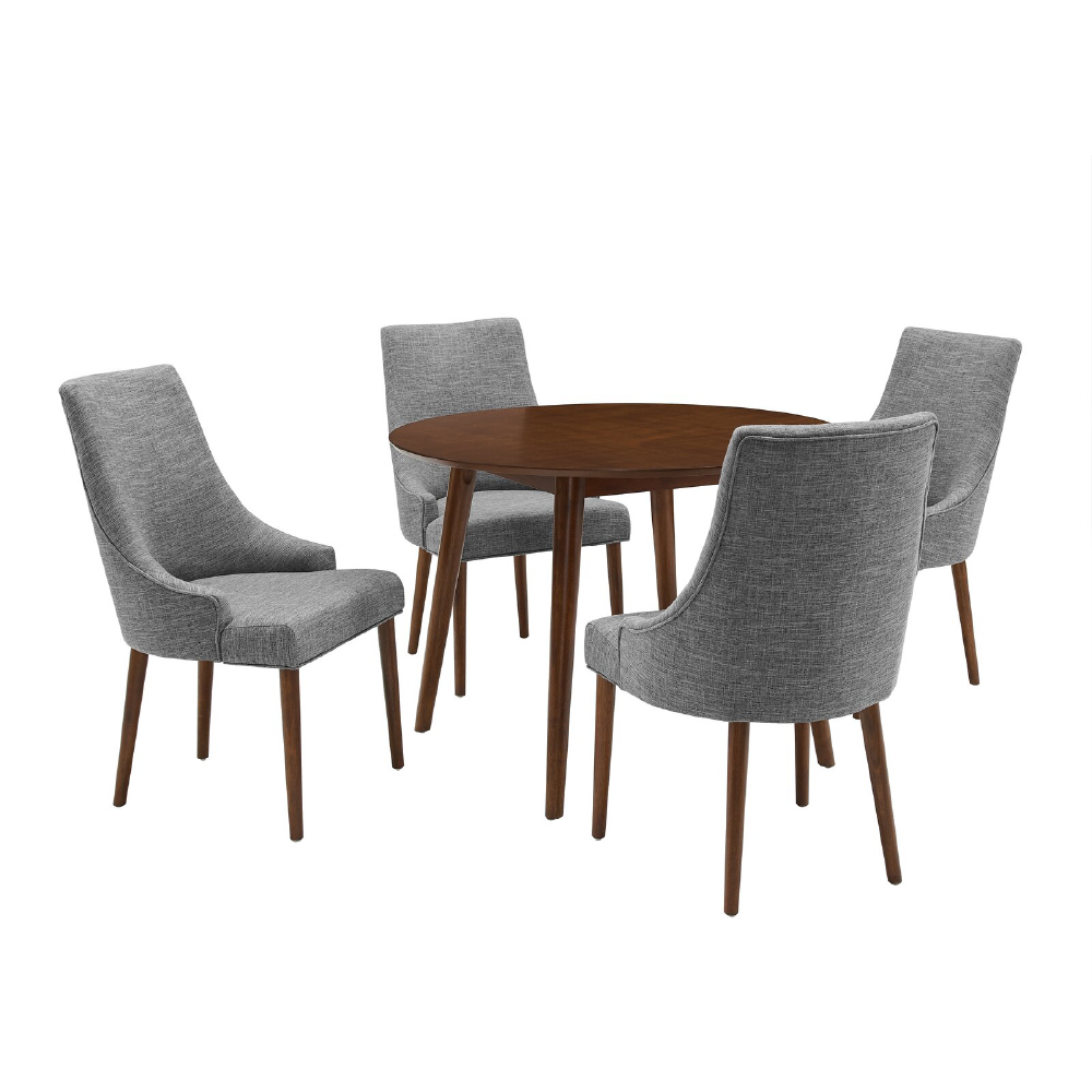 JUEGO DE COMEDOR ALTO HOGAR 4 SILLAS JULIET GRIS