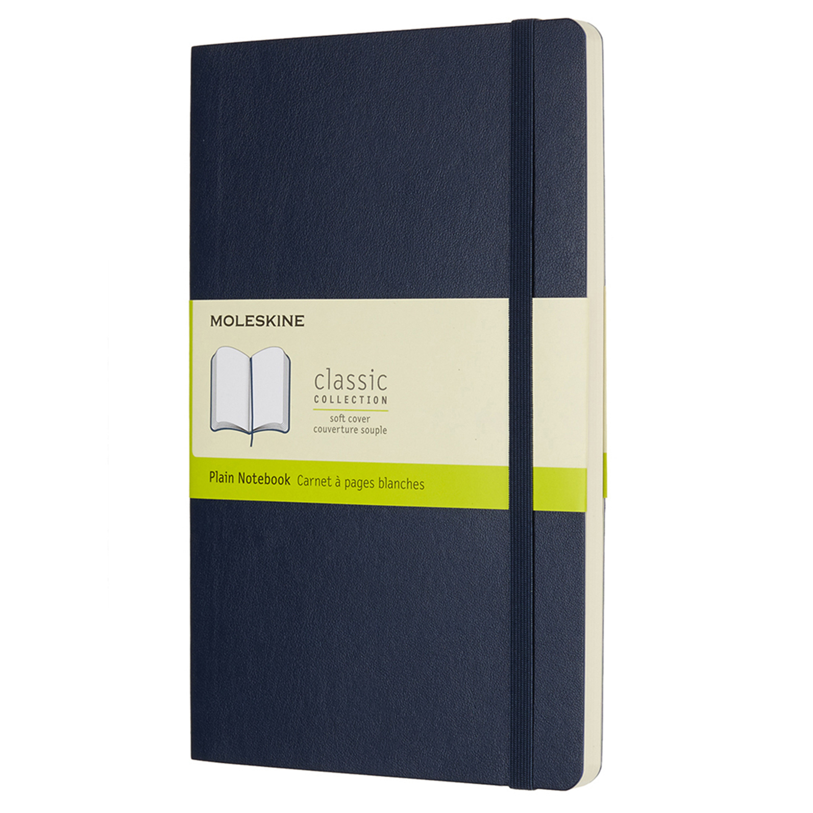 Moleskine Classic Plain Soft Cover Notebook Large (Sapphire Blue)