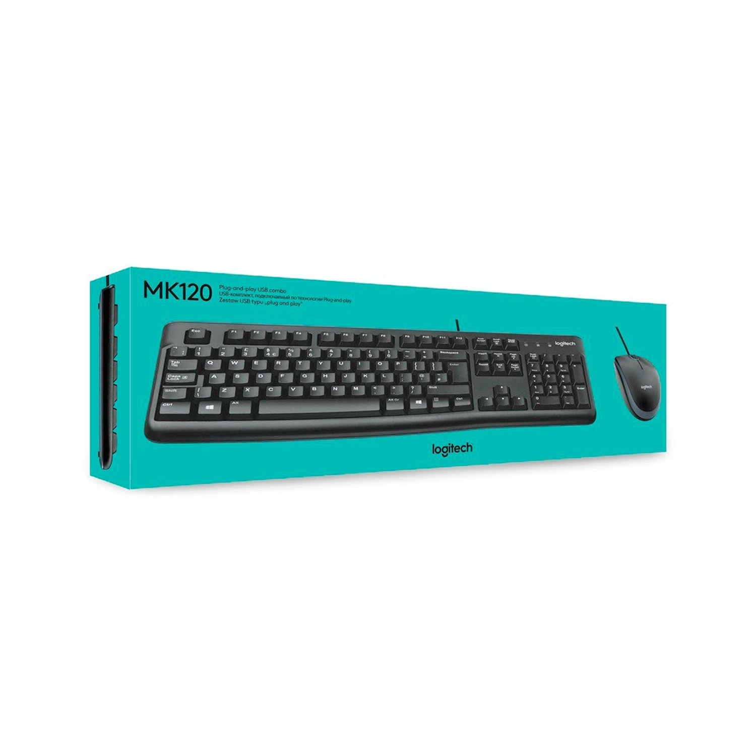 KIT TECLADO Y MOUSE LOGITECH MK120 ALAMBRICO USB