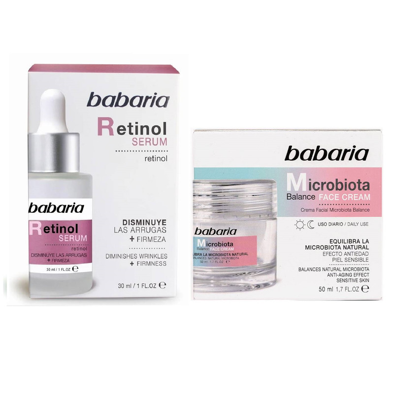 SERUM RETINOL + CREMA FACIAL MICROBIOTINA  - BABARIA