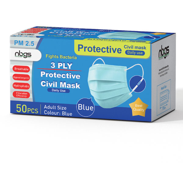 MADE IN USA Civil Face Mask (Available in Pack of 10 or 50, or 2400 or 2500)