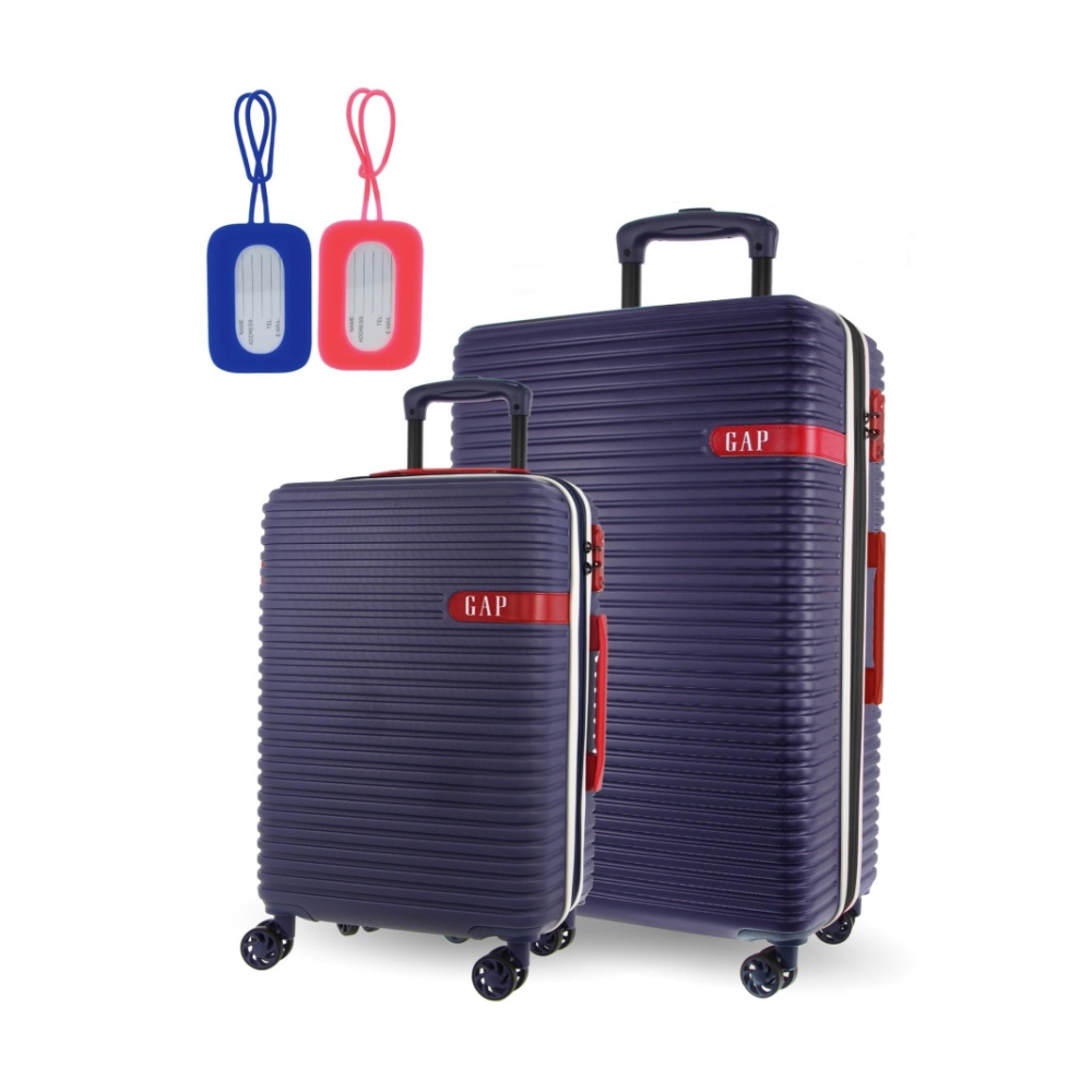 GAP Hard-Shell Suitcase Medium Cabin Luggage Set with Tag (Navy) [2-Pieces]