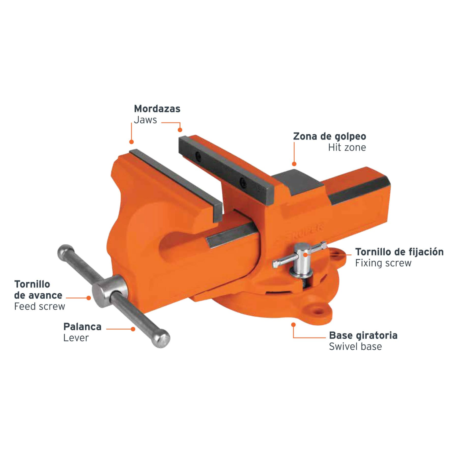 TORNILLO DE BANCO TIPO EUROPEO 5' TRUPER