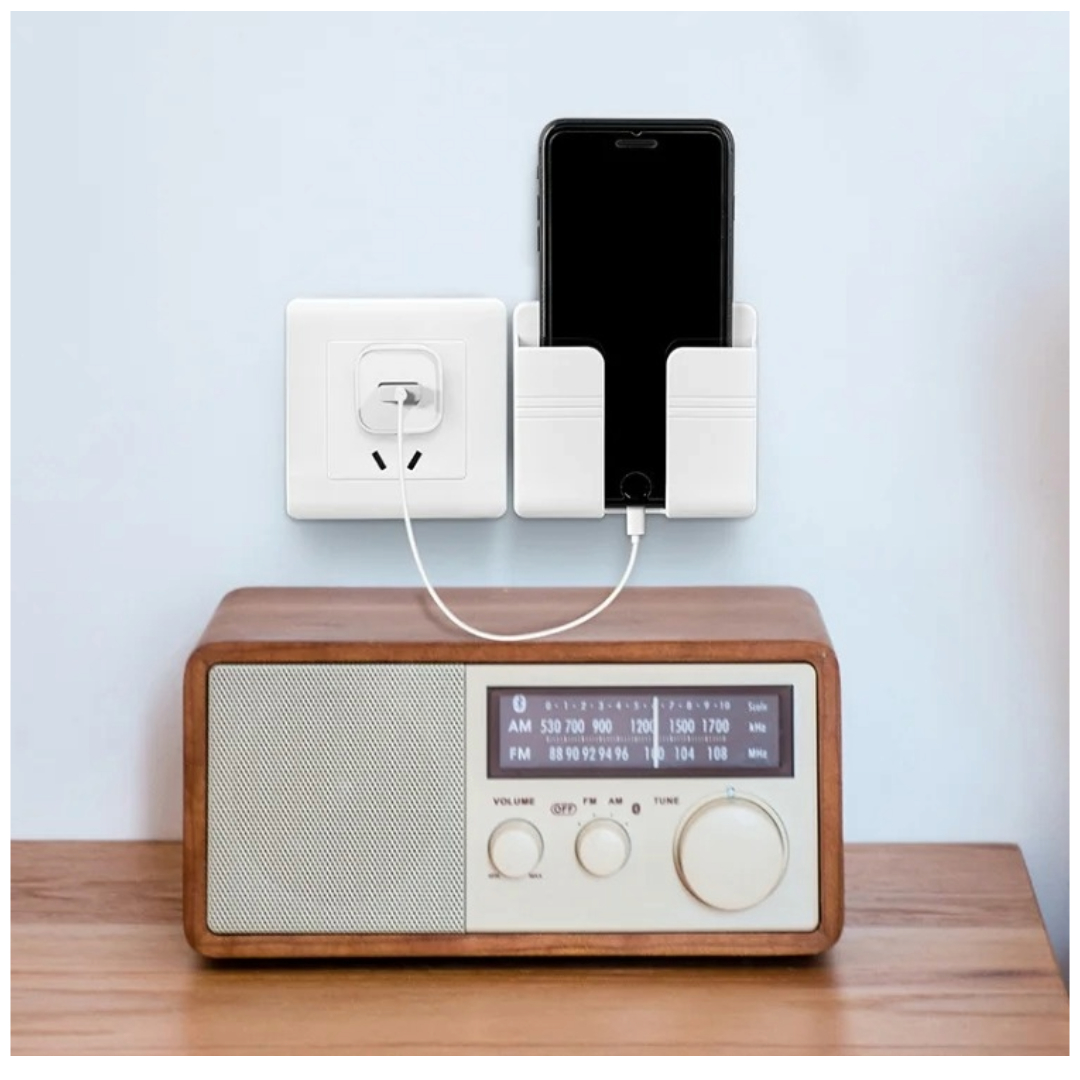COLGADOR X2 ADHESIVO PARA COLGAR CELULAR BLANCO