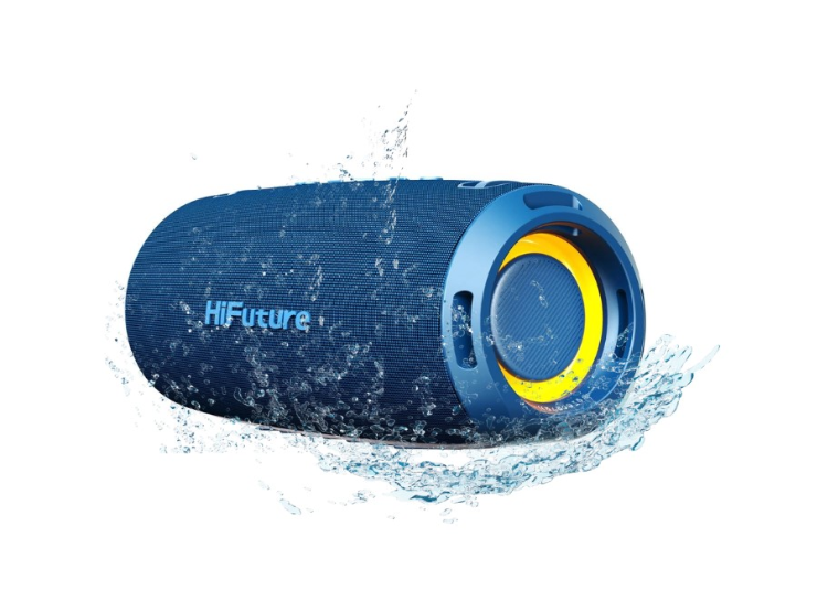 PARLANTE BLUETOOTH HIFUTURE GRAVITY INALÁMBRICO DE 45W, IPX7, SISTEMA DE 2 VÍAS Y 8 HORAS DE REPRODUCCIÓN COLOR AZUL