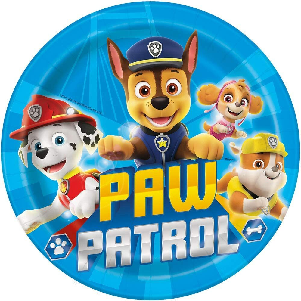 Paw Patrol Round 9 Inch Dinner Plates 8ct