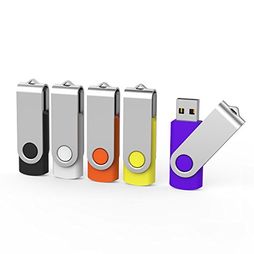 AIIBE - MEMORIA FLASH USB (4 GB 32 GB 64 GB 5 UNIDADES) 5 COLORES MEZCLADOS