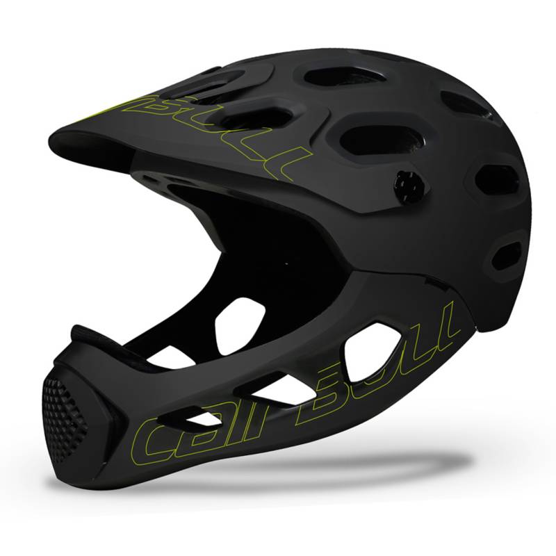 CASCO CAIRBULL CON MANDIBULA ALLCROSS NEGRO VERDE