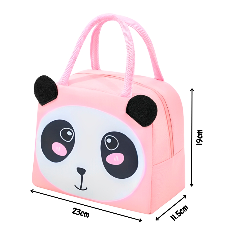 LONCHERA TÉRMICA FIAMBRERA PORTÁTIL PARA NIÑOS PANDA ROSA 52L