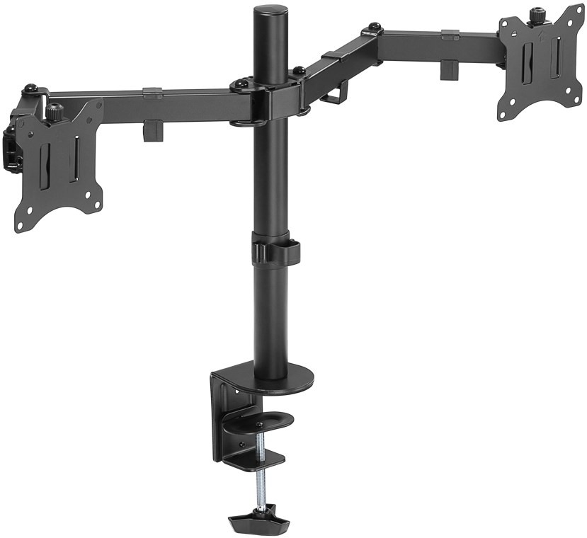 Goobay Dual Computer Monitor Desk Mount Flex 43-81cm (Black)