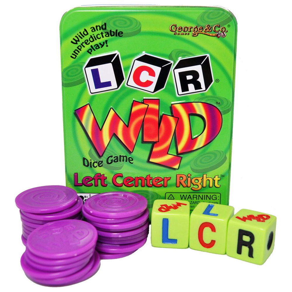 George & Company LCR - Left Center Right Wild Tabletop Multiplayer Board Game