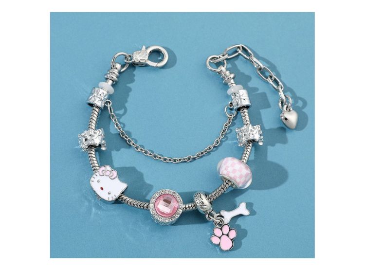 PULSERA HELLO KITTY TIPO PANDORA