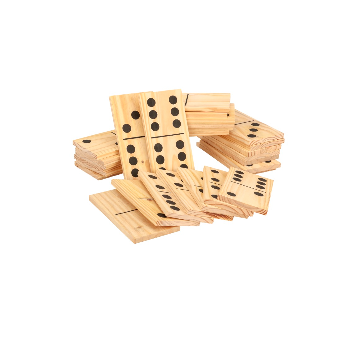 Jenjo Games Mega Outdoor Dominoes Game Set with 28 Pieces 30cm