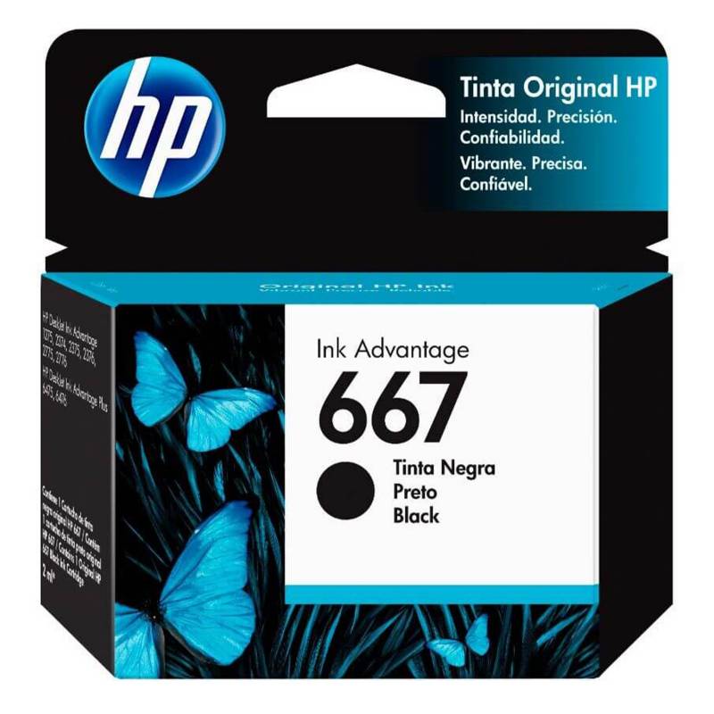 CARTUCHO DE TINTA HP 667 NEGRO (3YM79AL) ORIGINAL