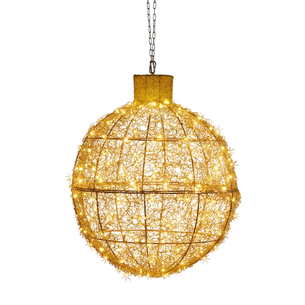 Christabelle 50cm Illuminated Christmas Bauble (Gold LED)
