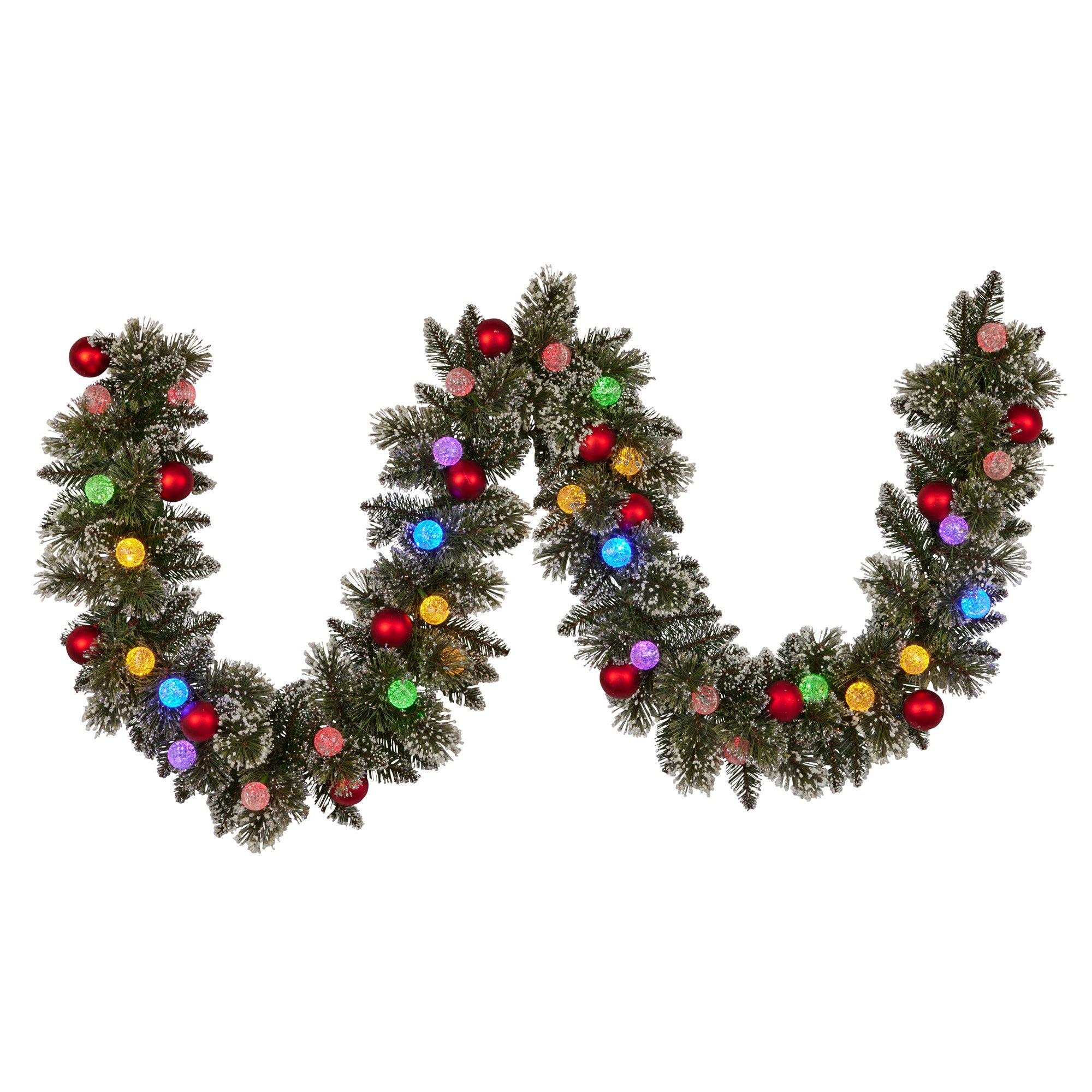 Christabelle 2.74m LED Snowy Christmas Garland