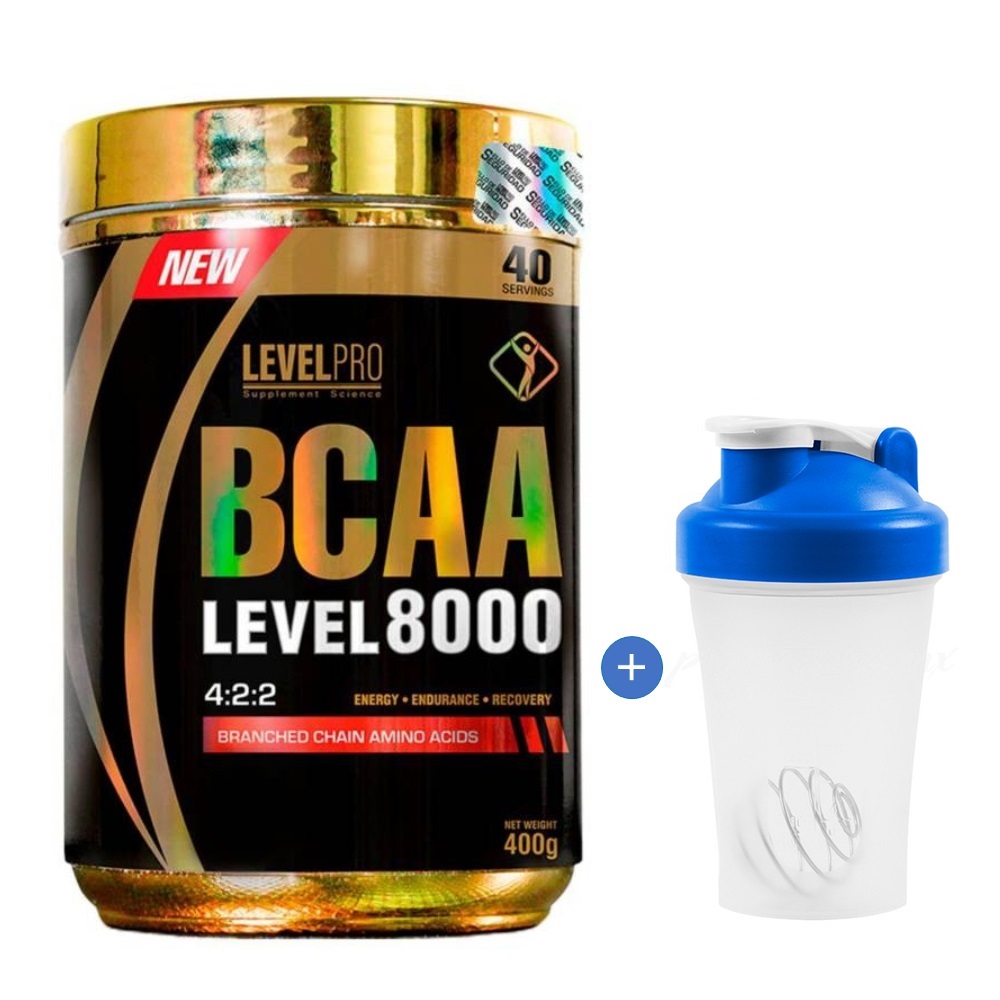 BCAA 8000 AMINOÁCIDO LEVEL PRO 400 GR BLUEBERRY