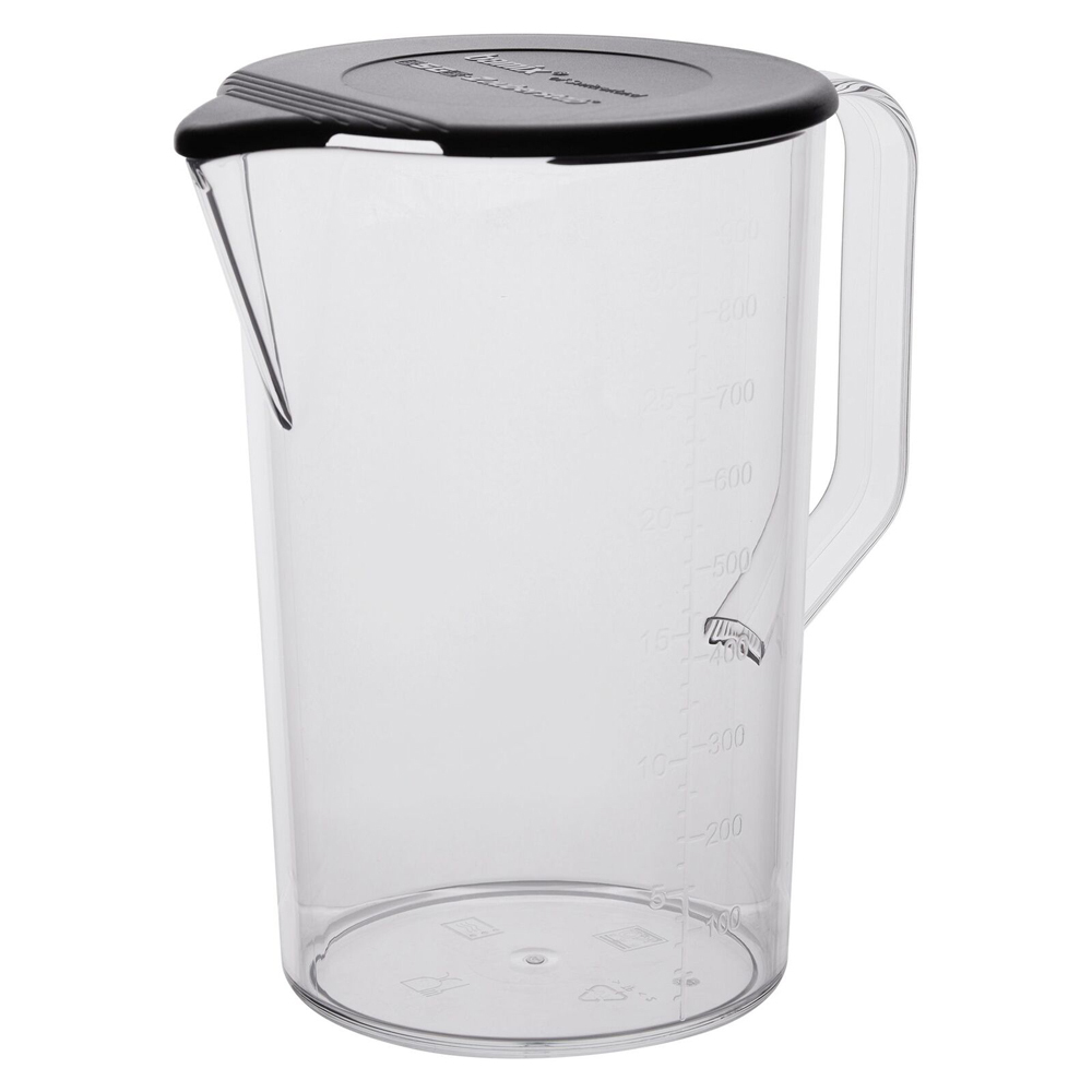 Bamix 16cm/1L Plastic Jug with Lid Kitchen Juice/Water Drinking Pitcher Clear