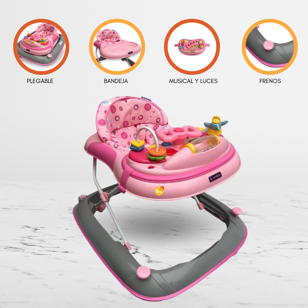 ANDADOR GRADUABLE PARA BEBÉS «BAMBINO» PINK