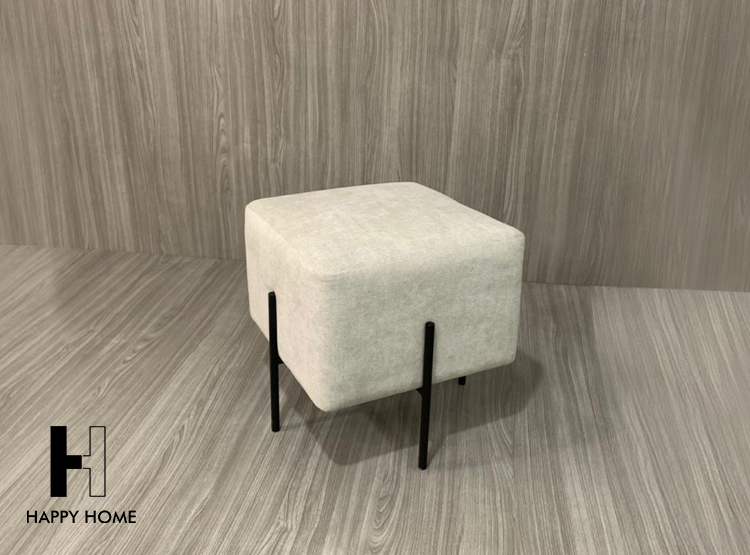 POUF DANIEL BEIGE DE 40CMX40CMX43CM