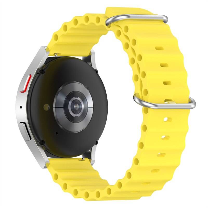 CORREA SILICONA OCEAN PARA HUAWEI WATCH GT3 DE 42MM - AMARILLO