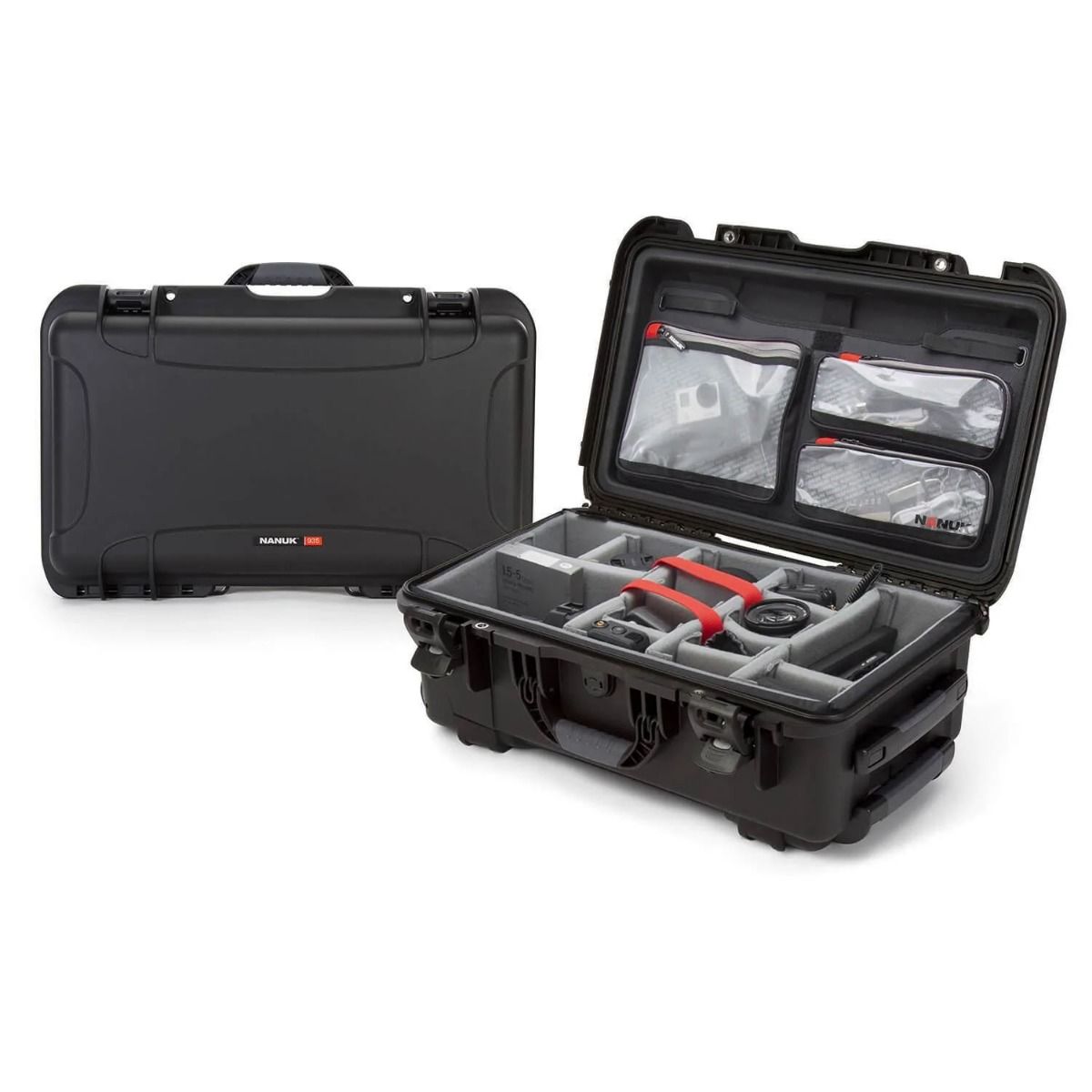 Nanuk 935 Case with Lid Organiser and Padded Divider (Black)