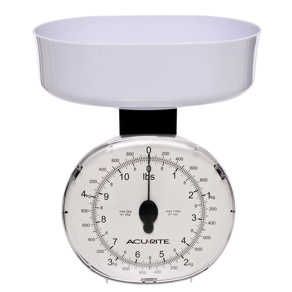 Acurite Kitchen Analogue Scale 25g/5kg White Home Kitchen Cooking Instrument