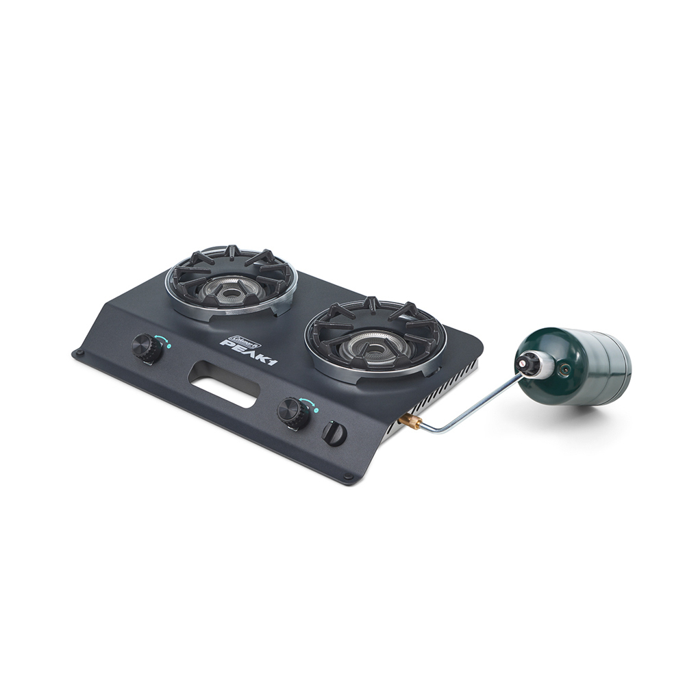 Coleman Peak1 2-Burner Compact Camping Stove (Black)