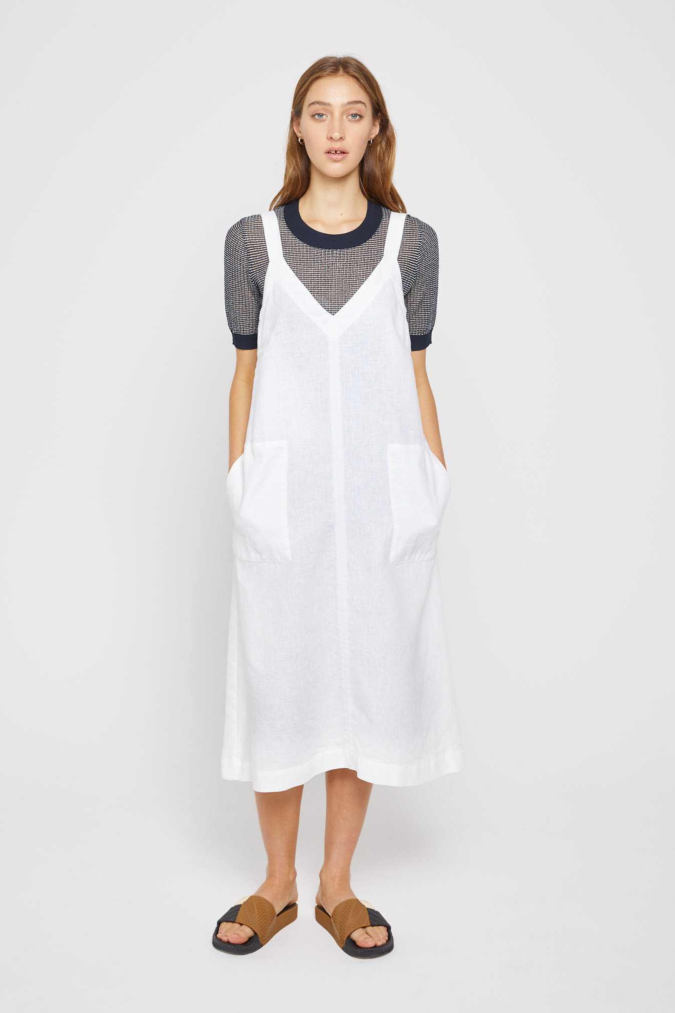 jag linen trapeze dress